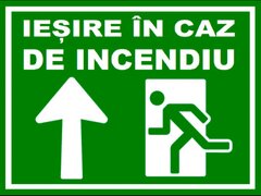 Placuta  iesire in caz de incendiu